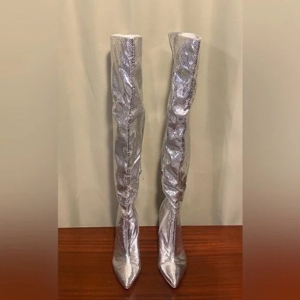 Silver Layla Thigh High Boot 9.5